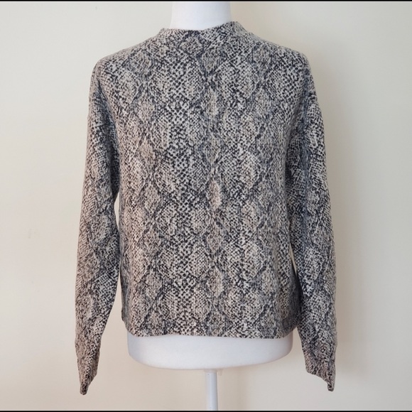 NWT Zara Cropped Snakeskin Sweater - Picture 3 of 7